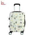 Customized printed trolley luggage set abs pc travelling luggage